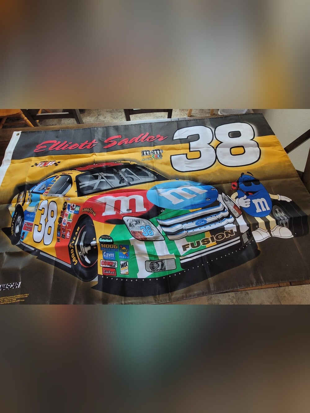 Nascar Multicolor M&M's #38 Racing Car Flag 3' x 5'